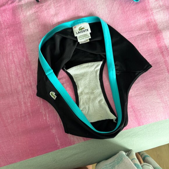 Vintage & *Super RARE* Lacoste Black & Aqua Bikini Sz 40 Like New Condition - Picture 7 of 7